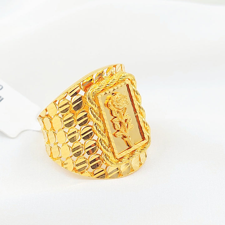 21K خاتم اونصه اكسترا-مجوهرات الشيخ سعيد-Saeed Jewelry 