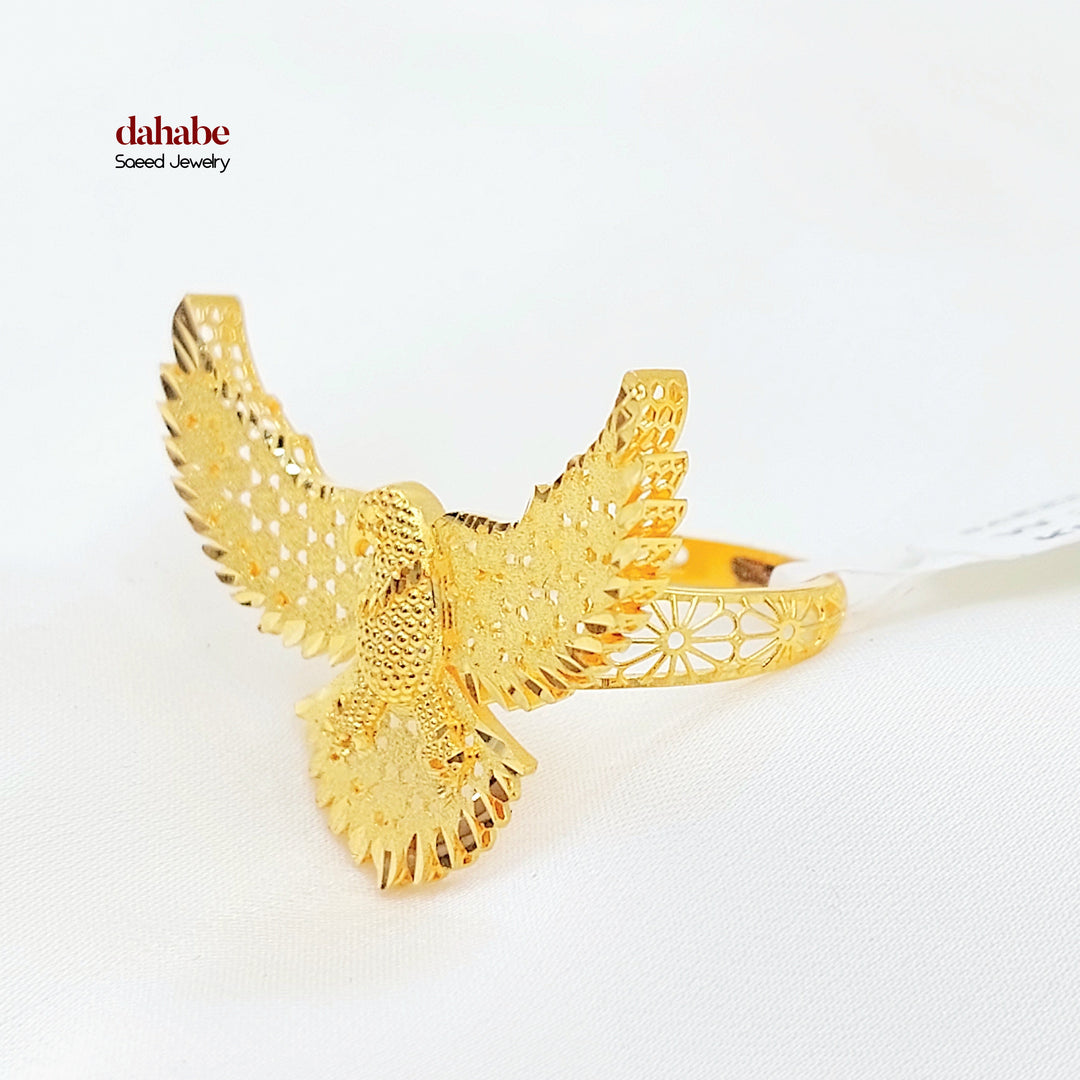 21K خاتم نسر اكسترا-مجوهرات الشيخ سعيد-Saeed Jewelry 