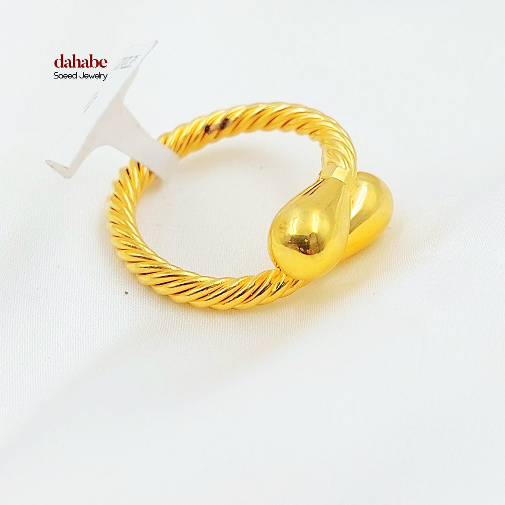 21K خاتم مبرومة اكسترا-مجوهرات الشيخ سعيد-Saeed Jewelry 