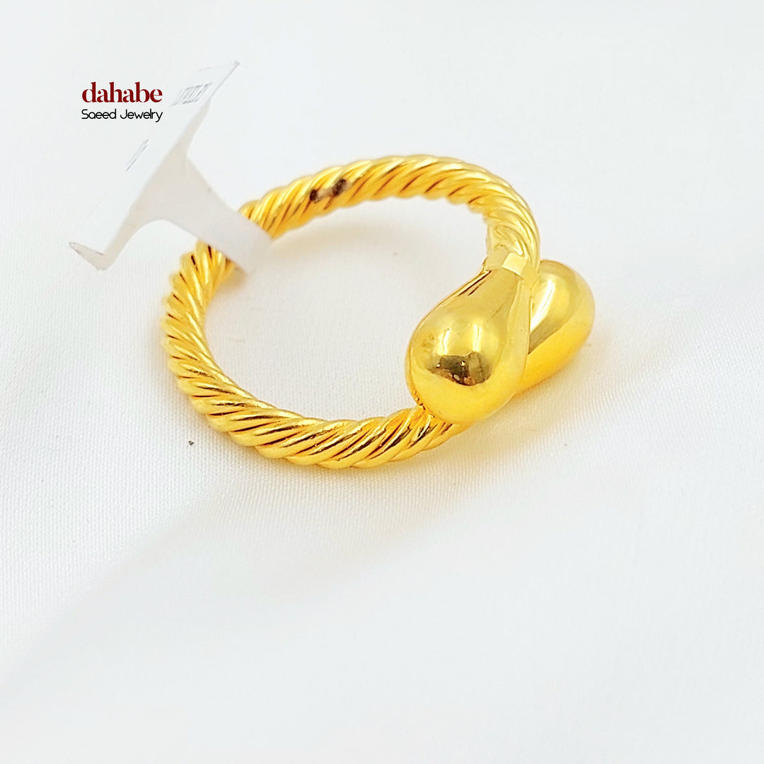 21K خاتم مبرومة اكسترا-مجوهرات الشيخ سعيد-Saeed Jewelry 