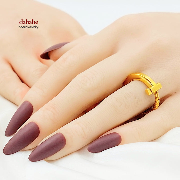 21K خاتم اكسترا-مجوهرات الشيخ سعيد-Saeed Jewelry 