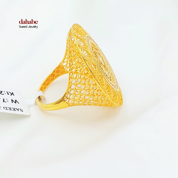 21K خاتم رشادي اكسترا-مجوهرات الشيخ سعيد-Saeed Jewelry 