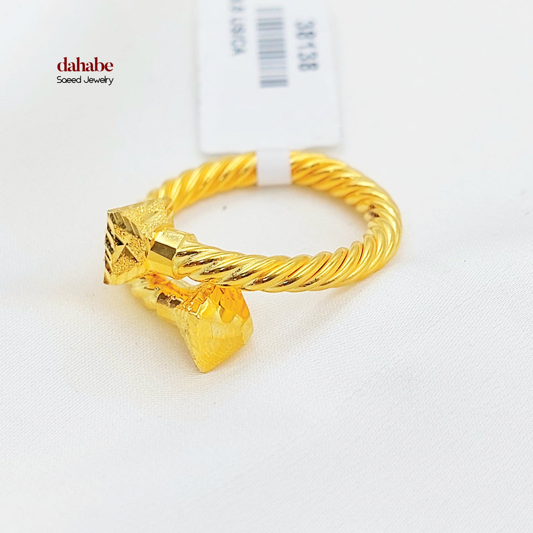 21K خاتم مبرومة اكسترا-مجوهرات الشيخ سعيد-Saeed Jewelry 