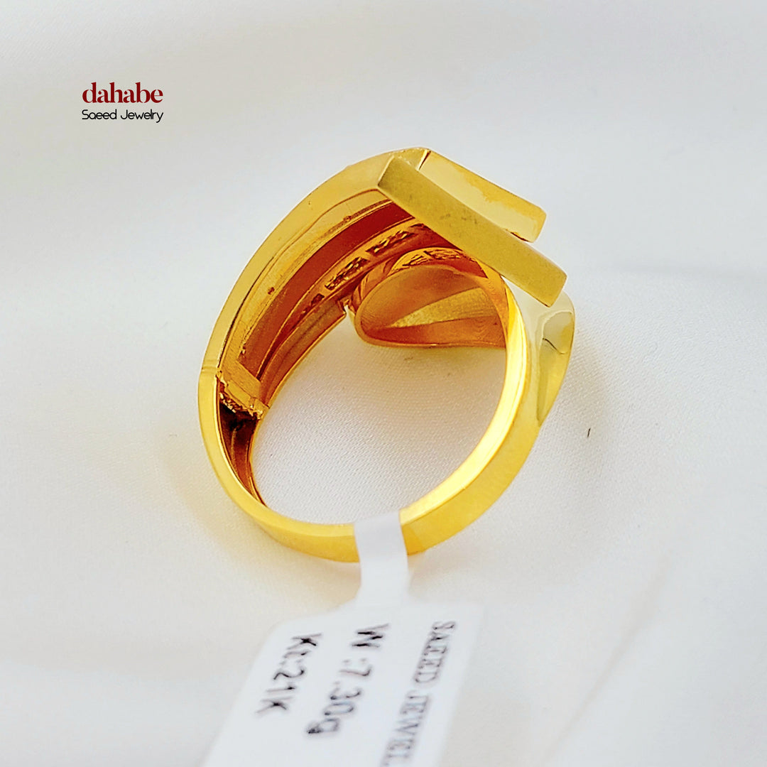21K خاتم اكسترا-مجوهرات الشيخ سعيد-Saeed Jewelry 
