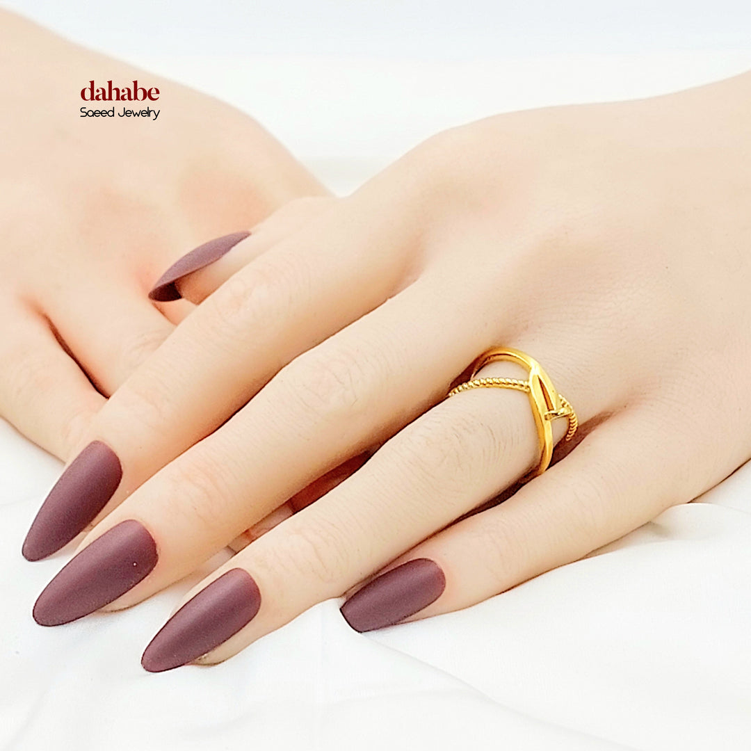 21K خاتم اكس اكسترا-مجوهرات الشيخ سعيد-Saeed Jewelry 