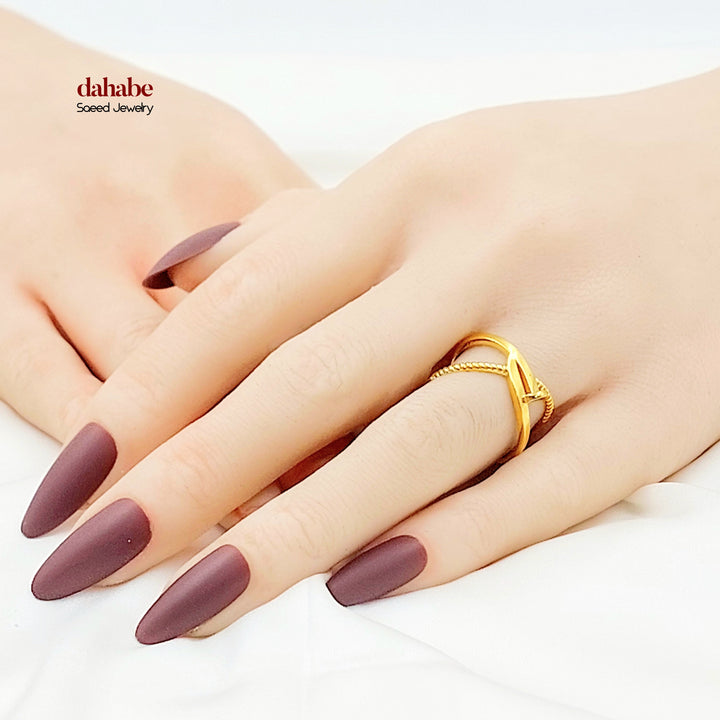 21K خاتم اكس اكسترا-مجوهرات الشيخ سعيد-Saeed Jewelry 
