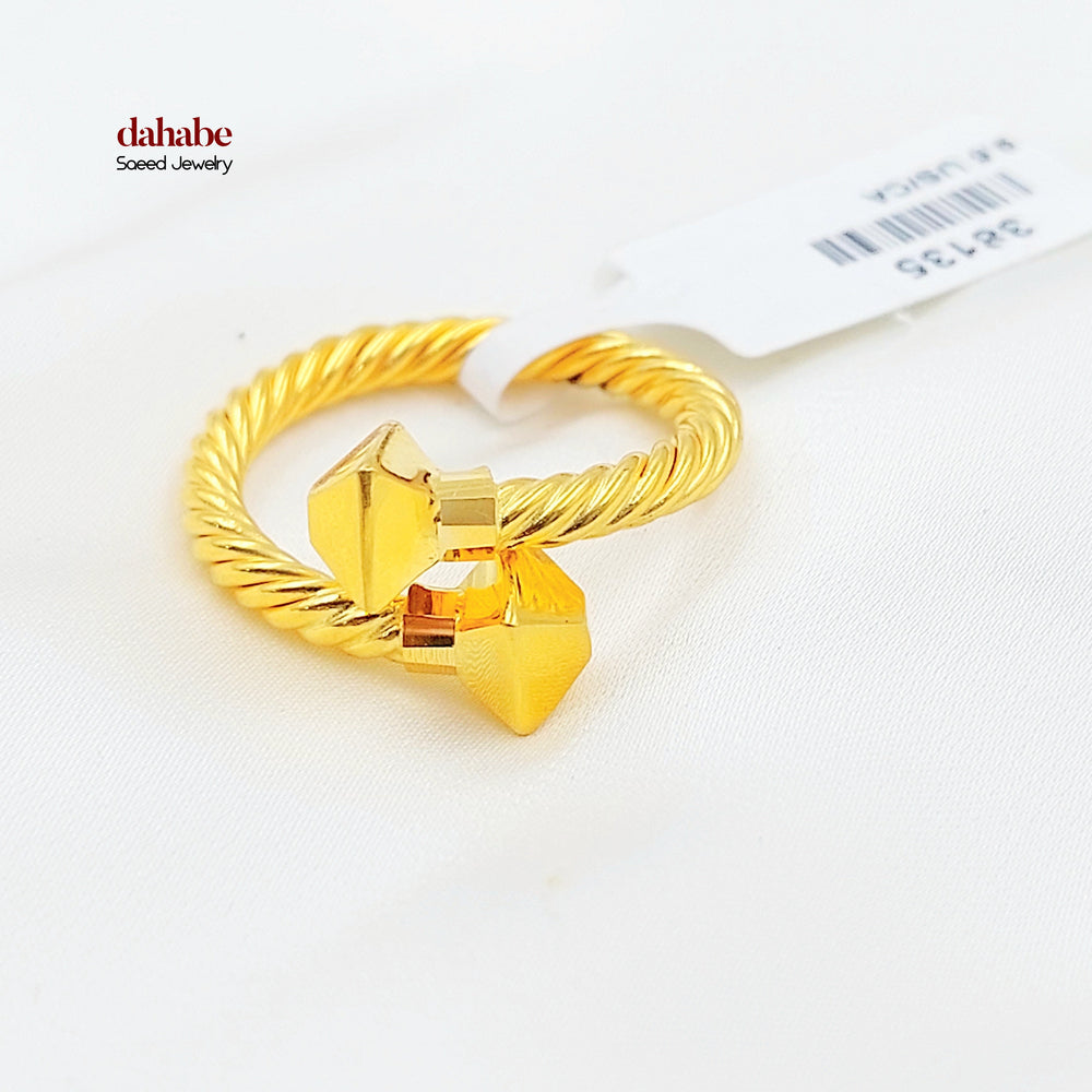 21K خاتم مبرومة اكسترا-مجوهرات الشيخ سعيد-Saeed Jewelry 