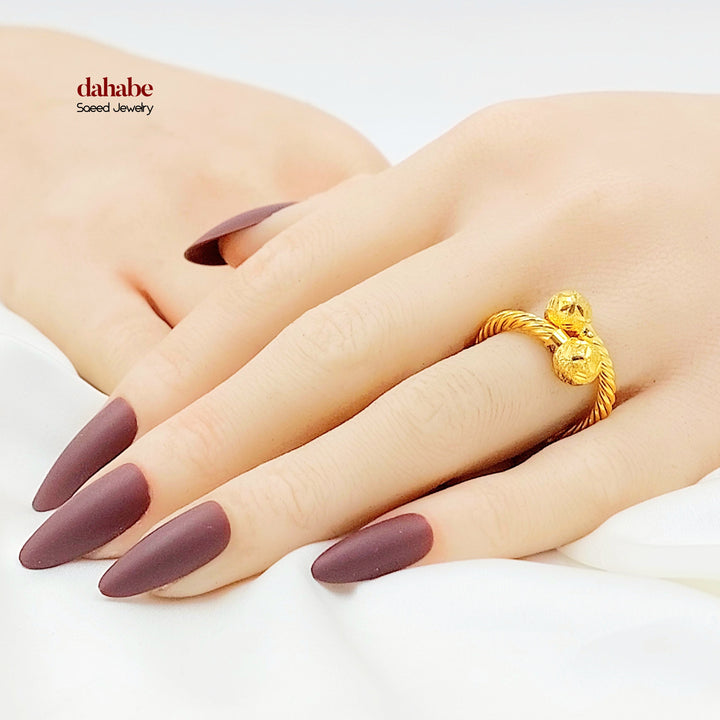 21K خاتم مبرومة اكسترا-مجوهرات الشيخ سعيد-Saeed Jewelry 