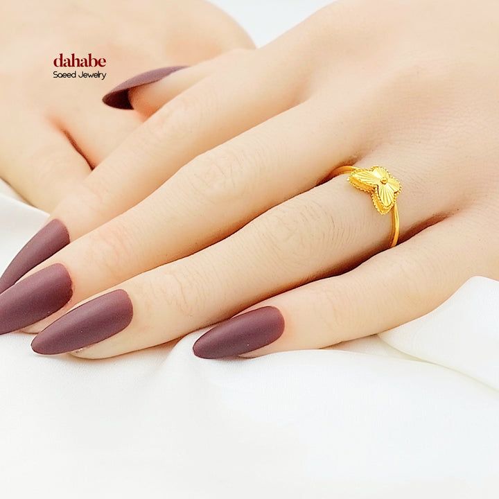 21K خاتم فراشة اكسترا-مجوهرات الشيخ سعيد-Saeed Jewelry 