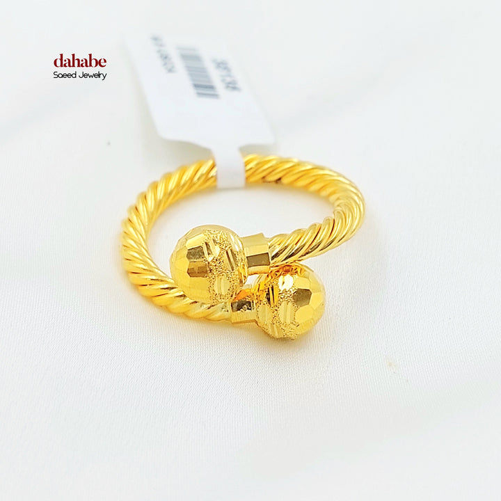 21K خاتم مبرومة اكسترا-مجوهرات الشيخ سعيد-Saeed Jewelry 