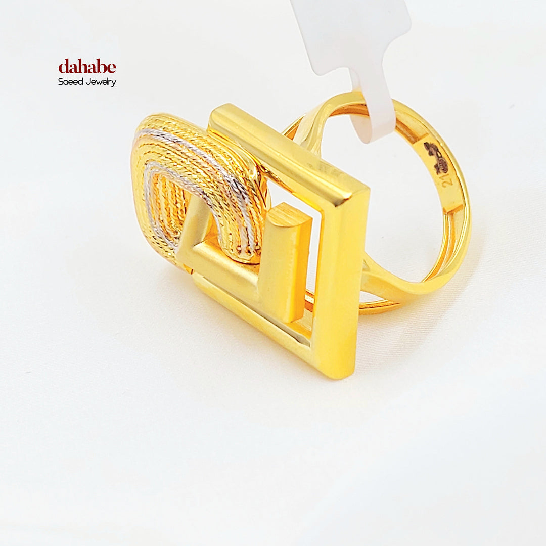 21K خاتم اكسترا-مجوهرات الشيخ سعيد-Saeed Jewelry 