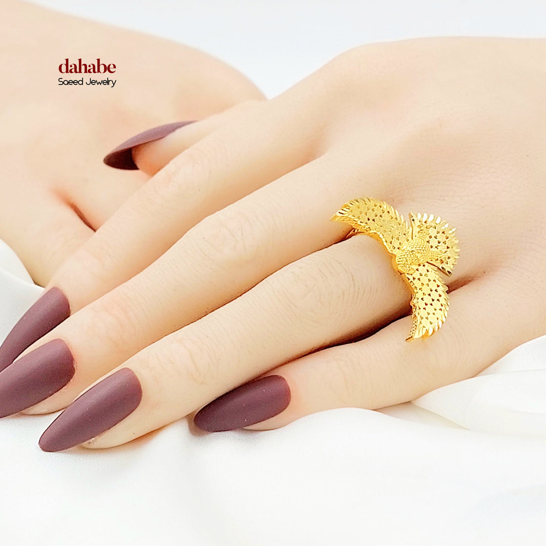 21K خاتم نسر اكسترا-مجوهرات الشيخ سعيد-Saeed Jewelry 