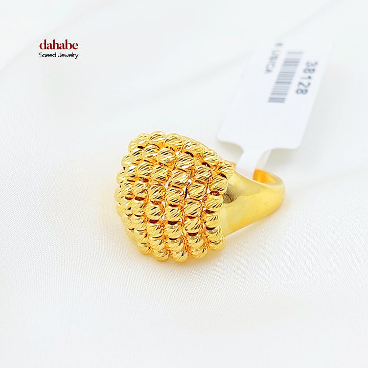 21K خاتم طابات اكسترا-مجوهرات الشيخ سعيد-Saeed Jewelry 
