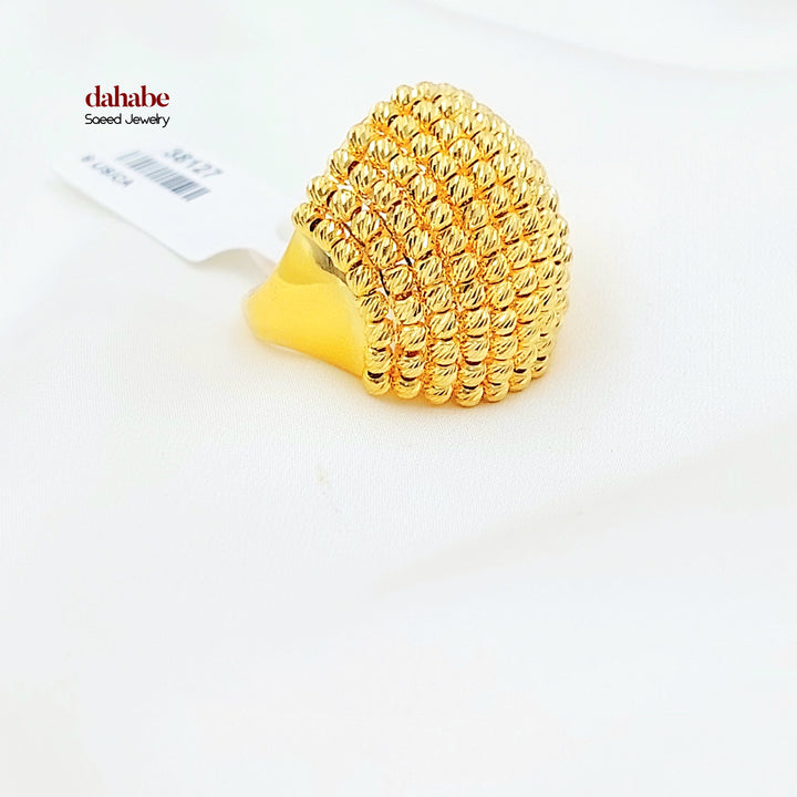 21K خاتم طابات اكسترا-مجوهرات الشيخ سعيد-Saeed Jewelry 