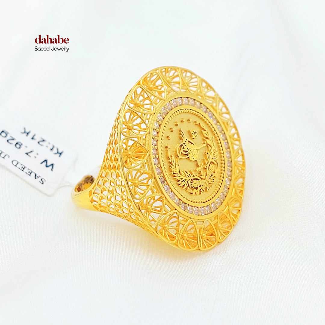 21K خاتم رشادي اكسترا-مجوهرات الشيخ سعيد-Saeed Jewelry 