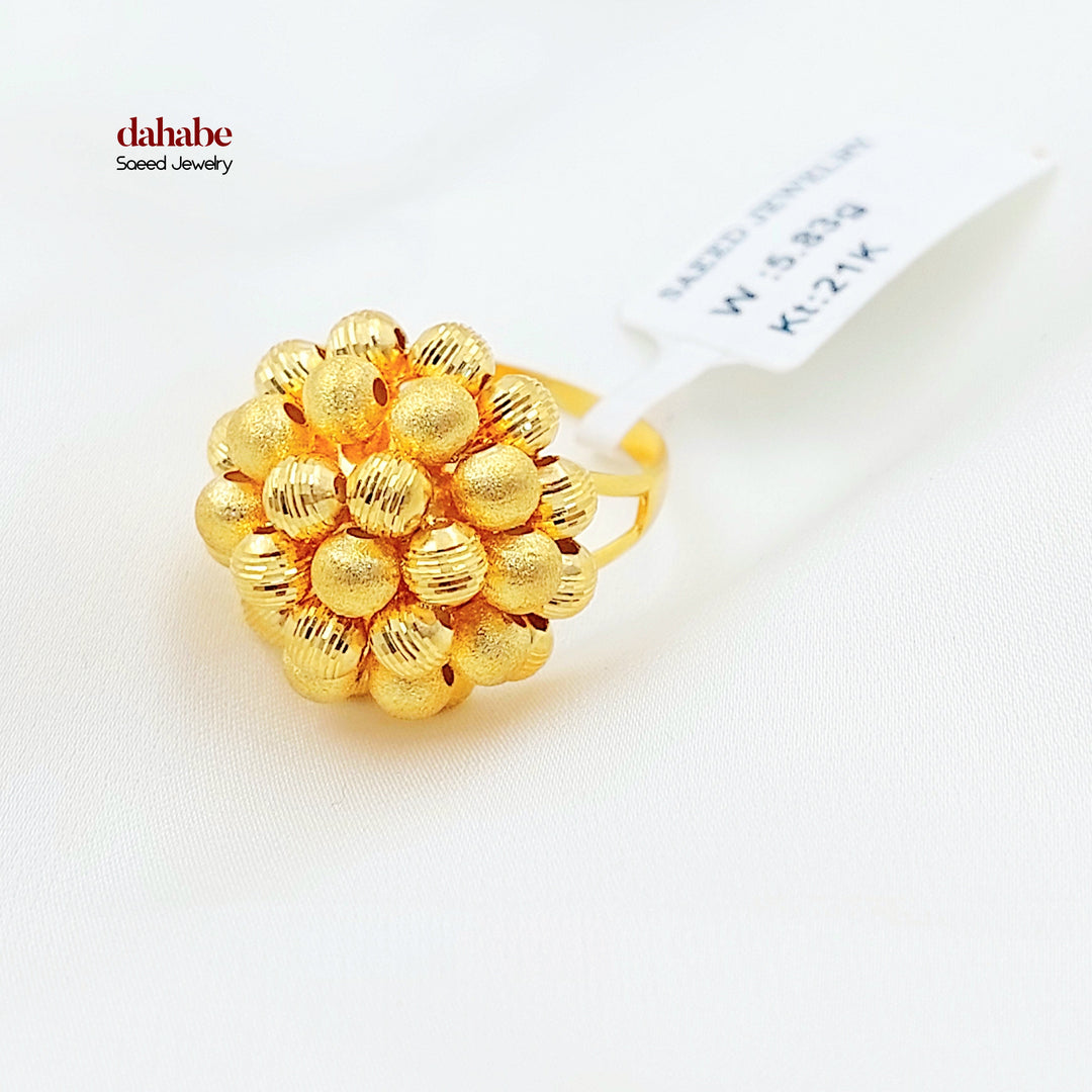 21K خاتم طابات اكسترا-مجوهرات الشيخ سعيد-Saeed Jewelry 