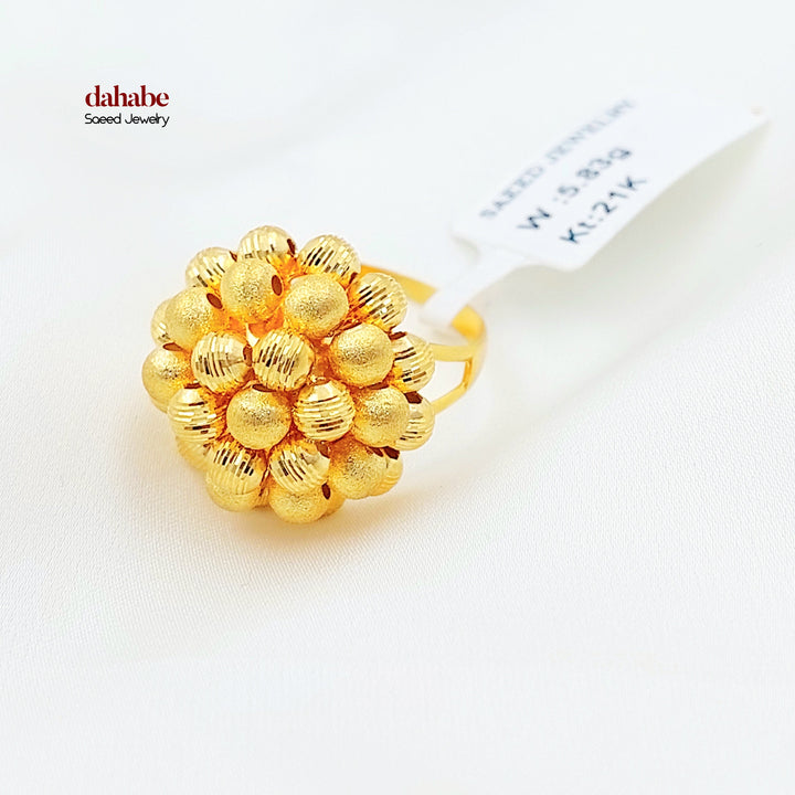 21K خاتم طابات اكسترا-مجوهرات الشيخ سعيد-Saeed Jewelry 