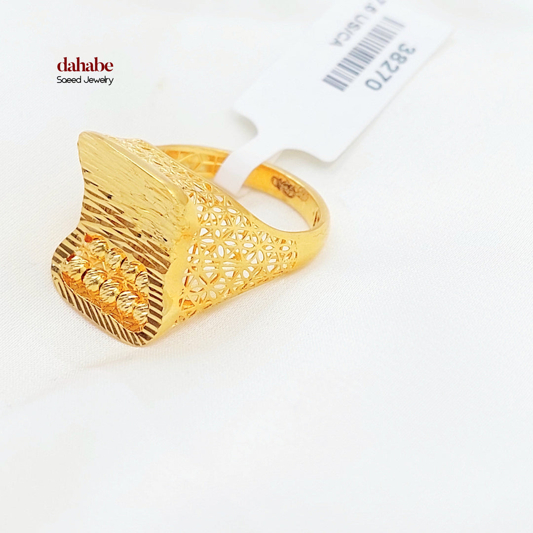 21K خاتم اكسترا-مجوهرات الشيخ سعيد-Saeed Jewelry 