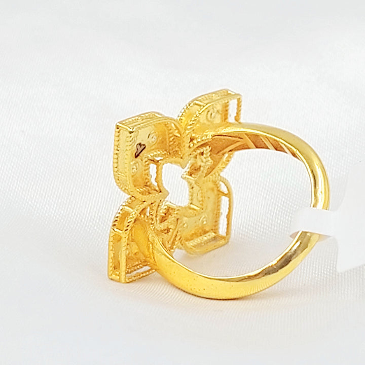 21K خاتم وردة اكسترا-مجوهرات الشيخ سعيد-Saeed Jewelry 
