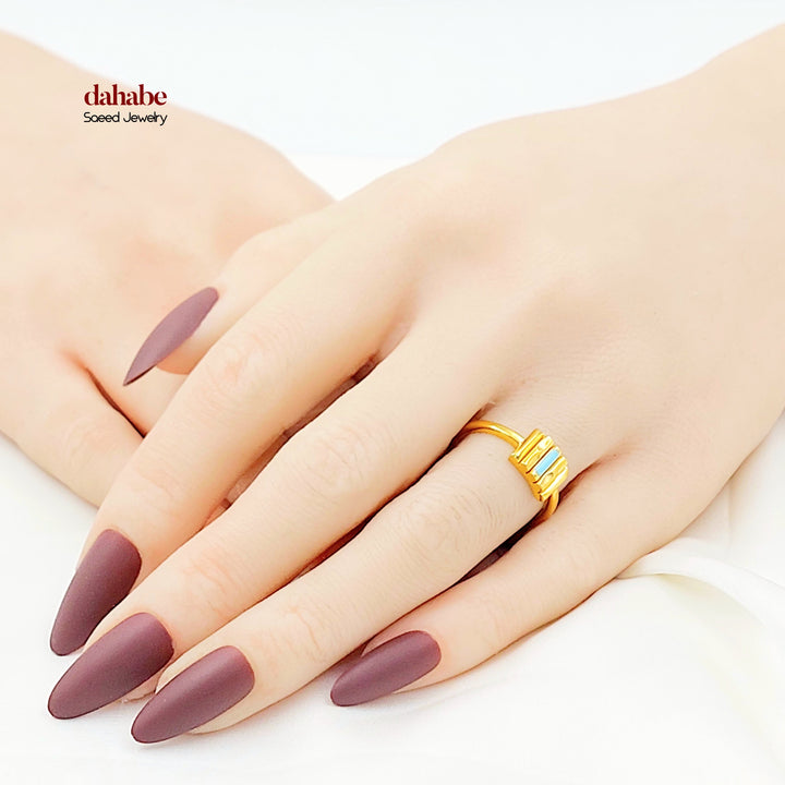 21K خاتم اكسترا-مجوهرات الشيخ سعيد-Saeed Jewelry 