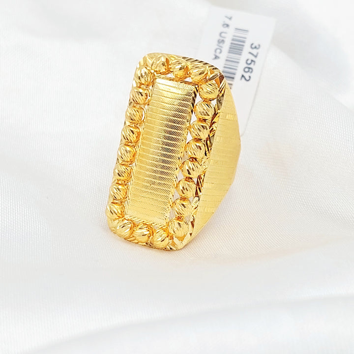 21K خاتم طابات اكسترا-مجوهرات الشيخ سعيد-Saeed Jewelry 