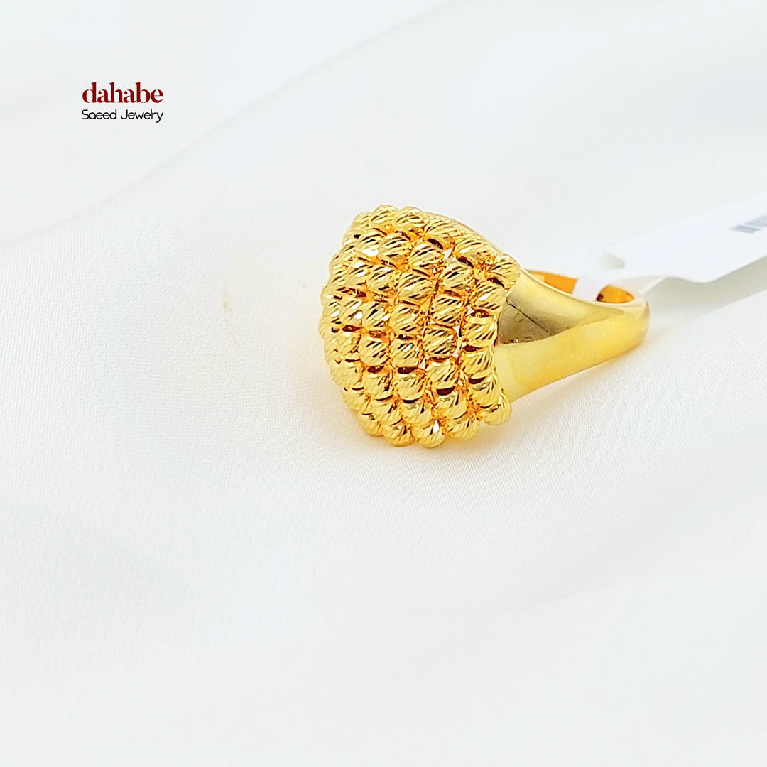 21K خاتم طابات اكسترا-مجوهرات الشيخ سعيد-Saeed Jewelry 