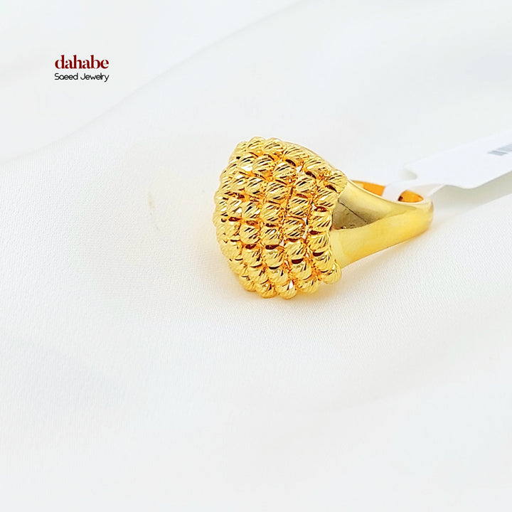 21K خاتم طابات اكسترا-مجوهرات الشيخ سعيد-Saeed Jewelry 