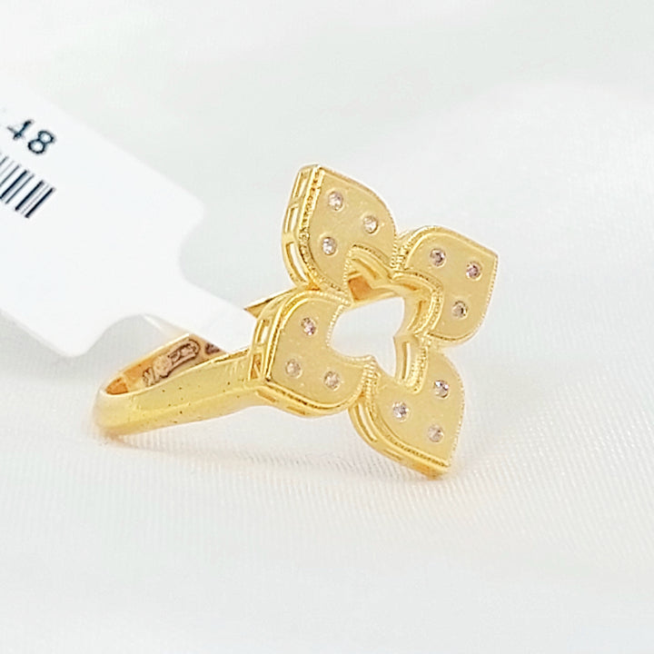 21K خاتم وردة اكسترا-مجوهرات الشيخ سعيد-Saeed Jewelry 