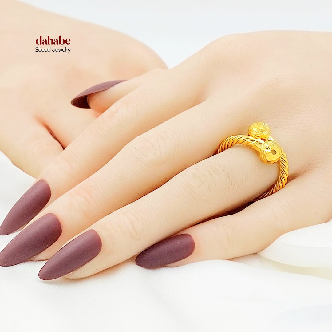 21K خاتم مبرومة اكسترا-مجوهرات الشيخ سعيد-Saeed Jewelry 