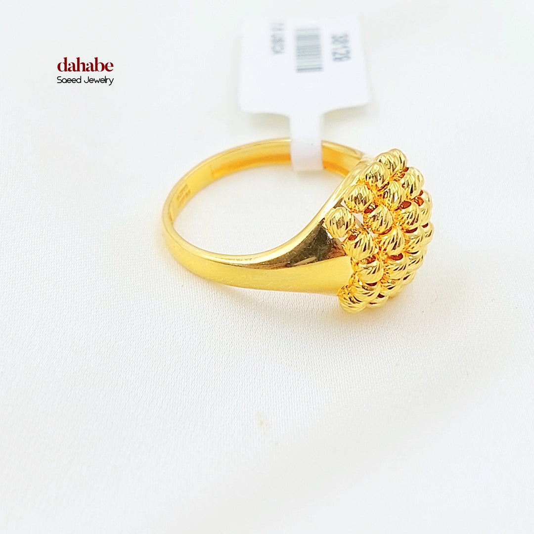 21K خاتم طابات اكسترا-مجوهرات الشيخ سعيد-Saeed Jewelry 