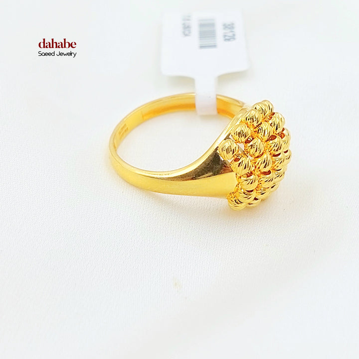 21K خاتم طابات اكسترا-مجوهرات الشيخ سعيد-Saeed Jewelry 