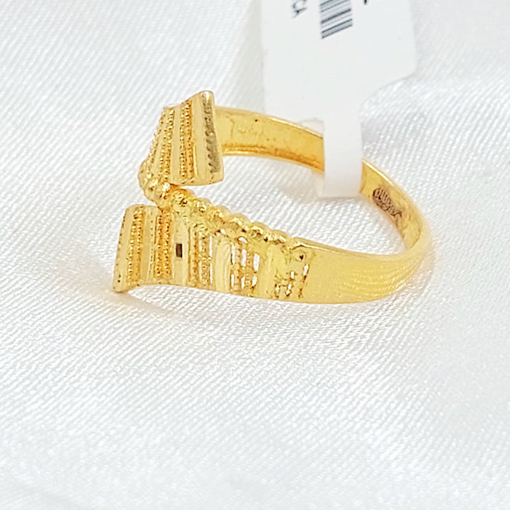 21K خاتم نقش اكسترا-مجوهرات الشيخ سعيد-Saeed Jewelry 