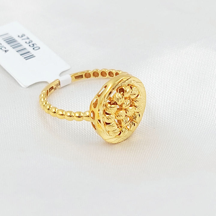 21K خاتم طابات اكسترا-مجوهرات الشيخ سعيد-Saeed Jewelry 