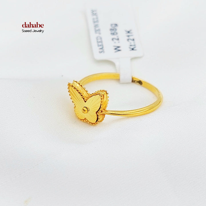 21K خاتم فراشة اكسترا-مجوهرات الشيخ سعيد-Saeed Jewelry 