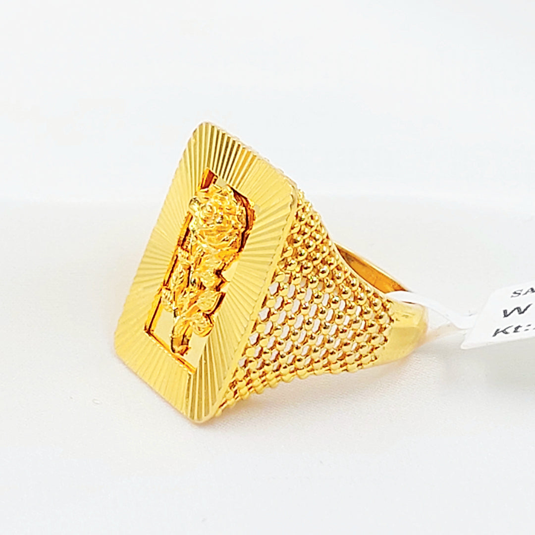 21K خاتم اونصه اكسترا-مجوهرات الشيخ سعيد-Saeed Jewelry 