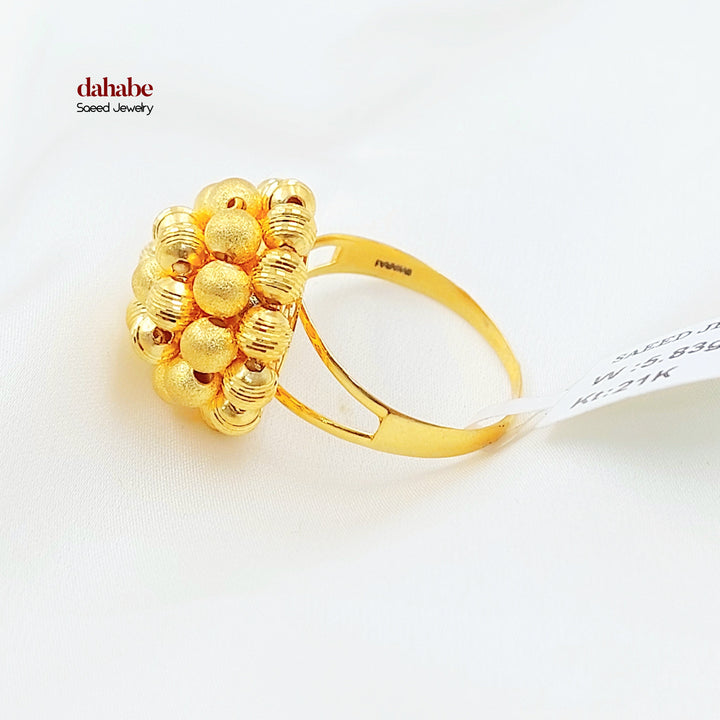 21K خاتم طابات اكسترا-مجوهرات الشيخ سعيد-Saeed Jewelry 