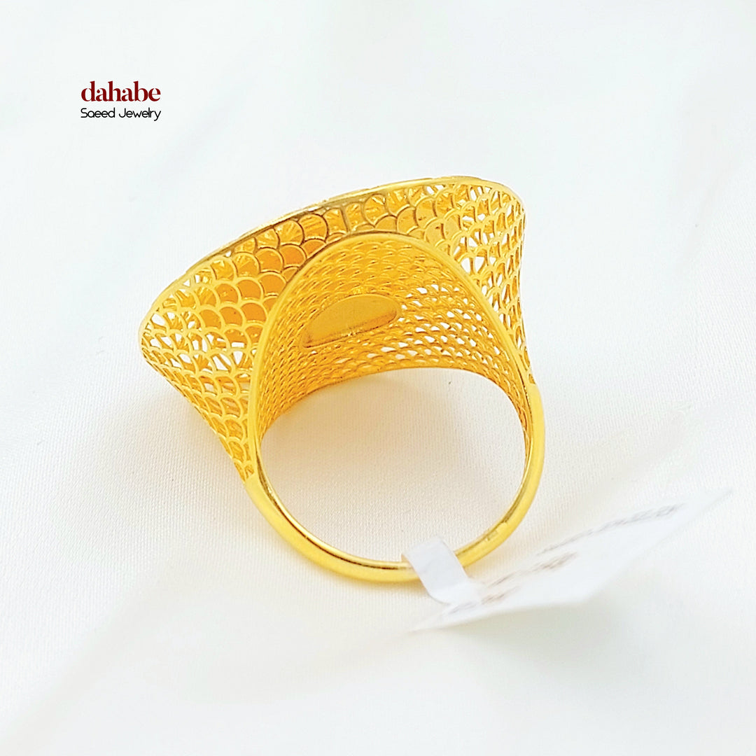 21K خاتم رشادي اكسترا-مجوهرات الشيخ سعيد-Saeed Jewelry 