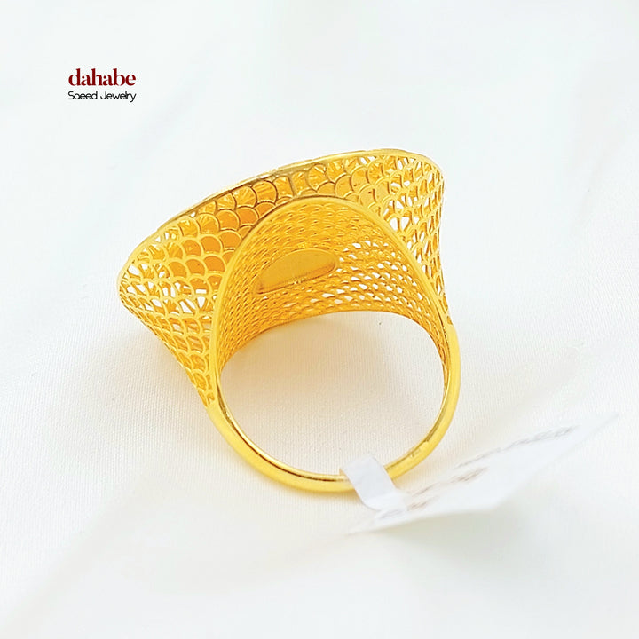 21K خاتم رشادي اكسترا-مجوهرات الشيخ سعيد-Saeed Jewelry 