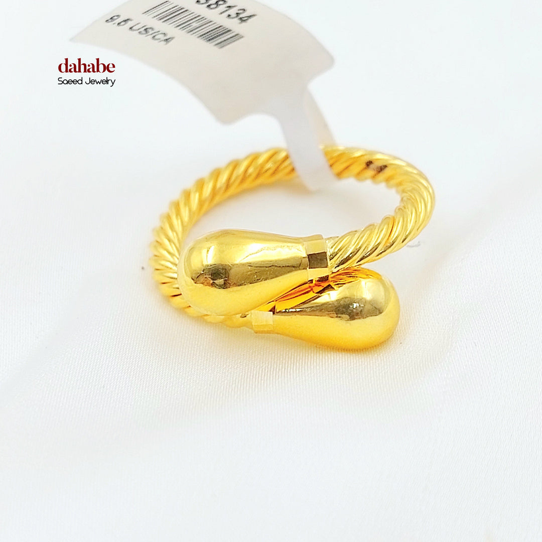 21K خاتم مبرومة اكسترا-مجوهرات الشيخ سعيد-Saeed Jewelry 