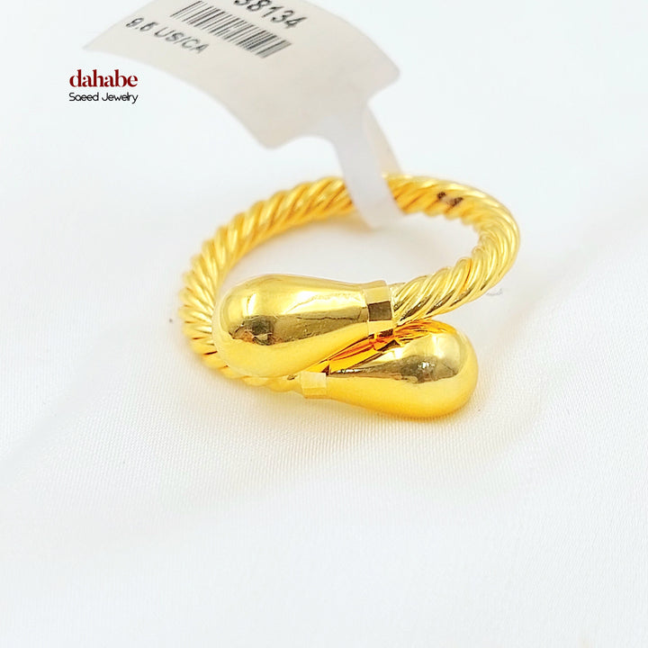 21K خاتم مبرومة اكسترا-مجوهرات الشيخ سعيد-Saeed Jewelry 