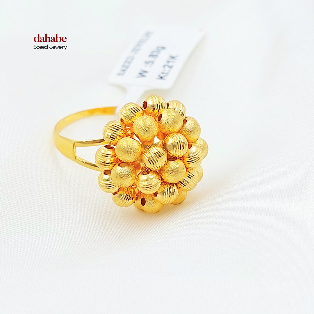 21K خاتم طابات اكسترا-مجوهرات الشيخ سعيد-Saeed Jewelry 