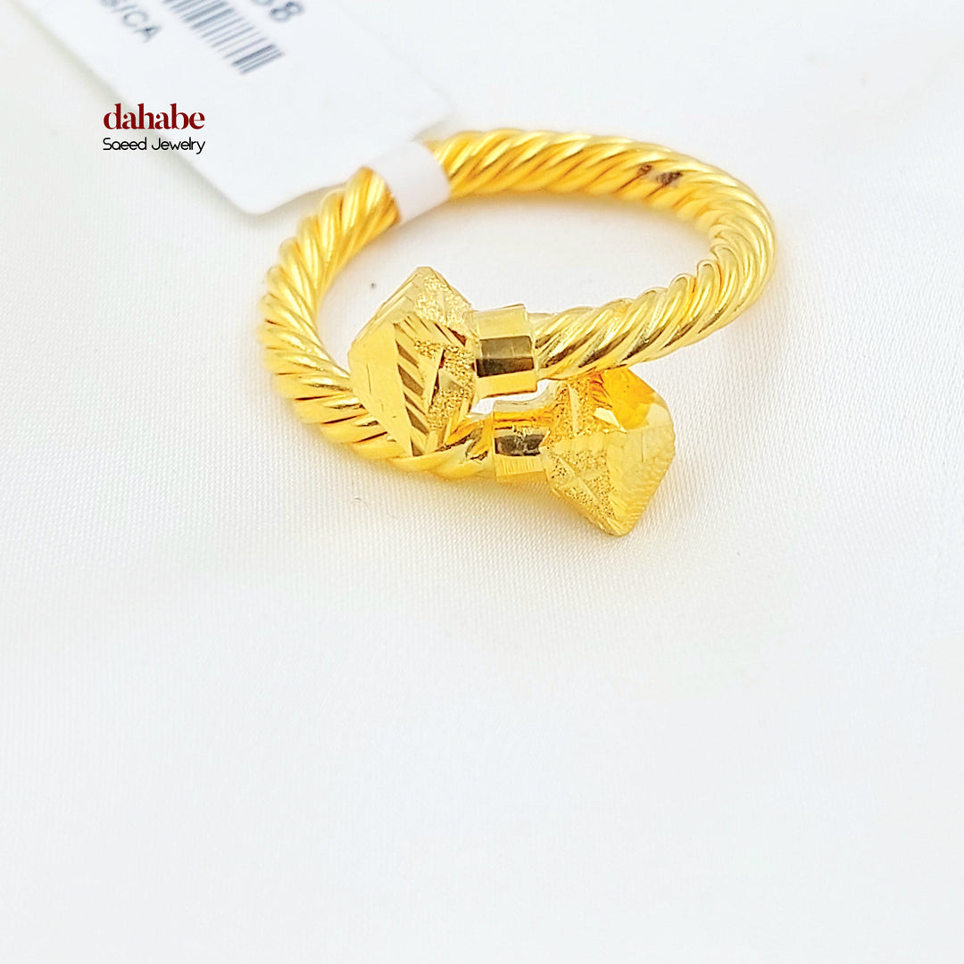 21K خاتم مبرومة اكسترا-مجوهرات الشيخ سعيد-Saeed Jewelry 