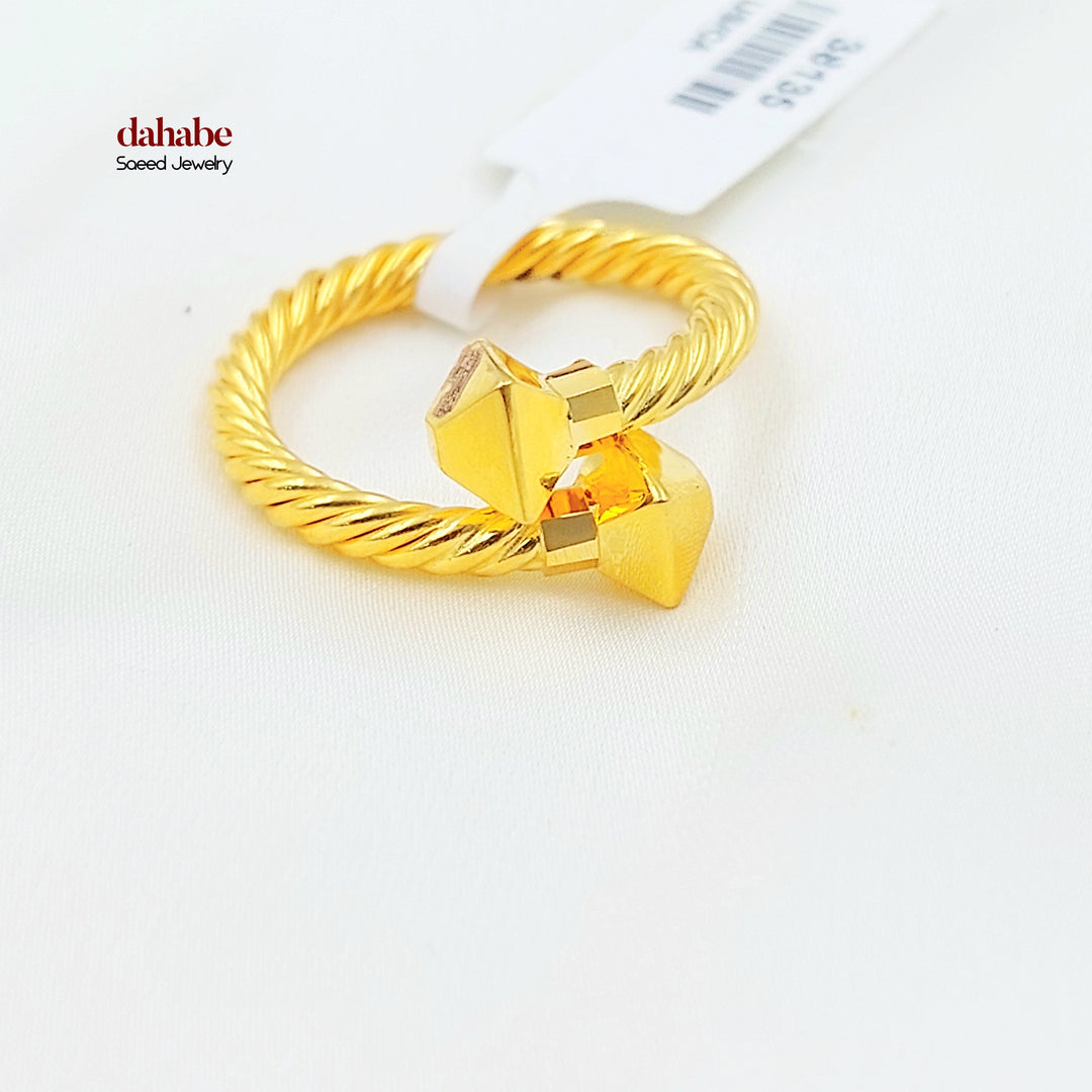 21K خاتم مبرومة اكسترا-مجوهرات الشيخ سعيد-Saeed Jewelry 