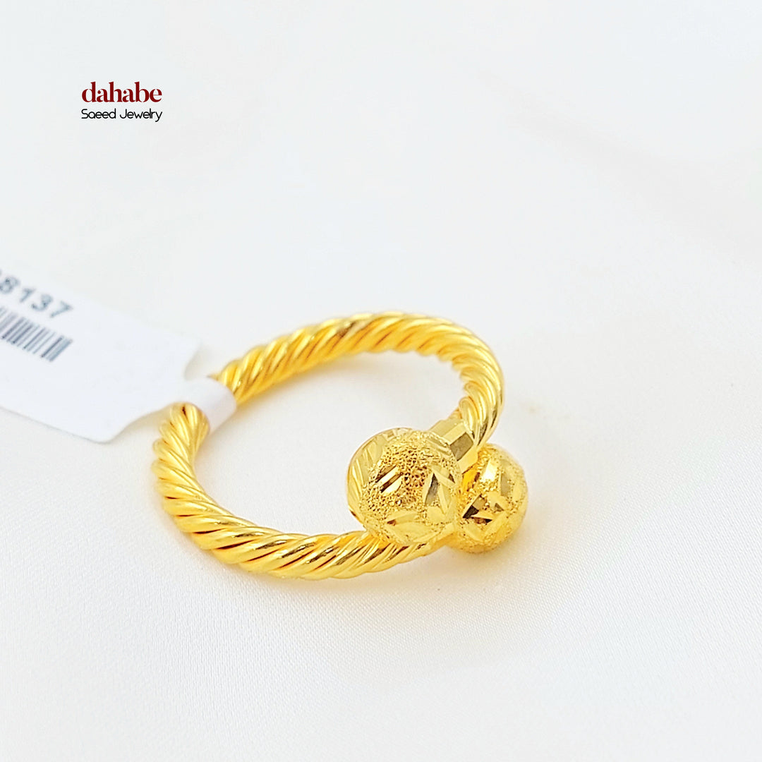 21K خاتم مبرومة اكسترا-مجوهرات الشيخ سعيد-Saeed Jewelry 