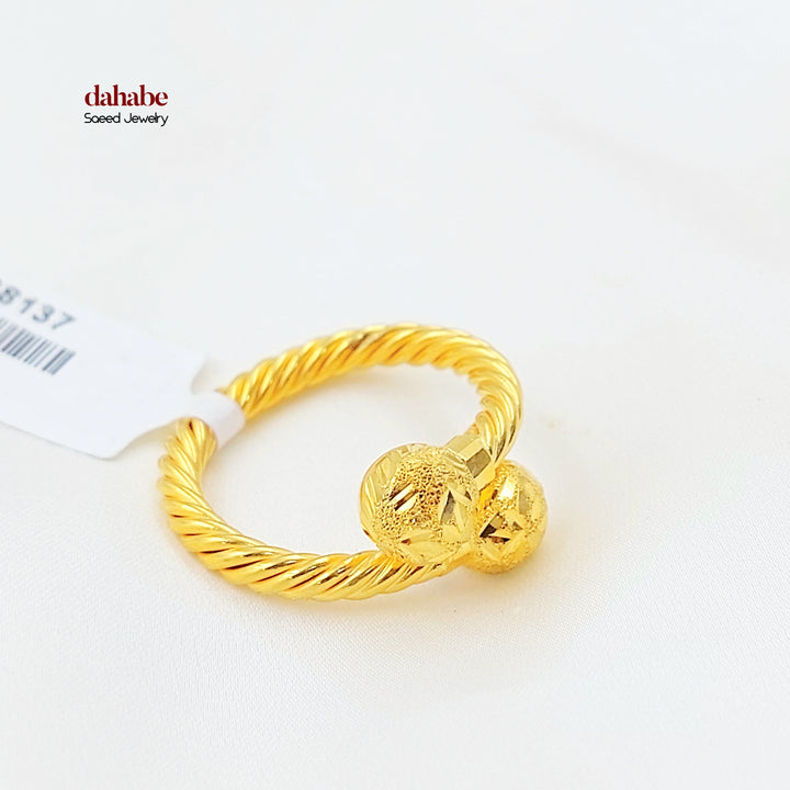 21K خاتم مبرومة اكسترا-مجوهرات الشيخ سعيد-Saeed Jewelry 