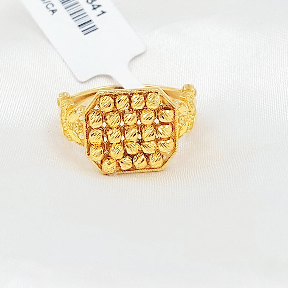 21K خاتم طابات اكسترا-مجوهرات الشيخ سعيد-Saeed Jewelry 