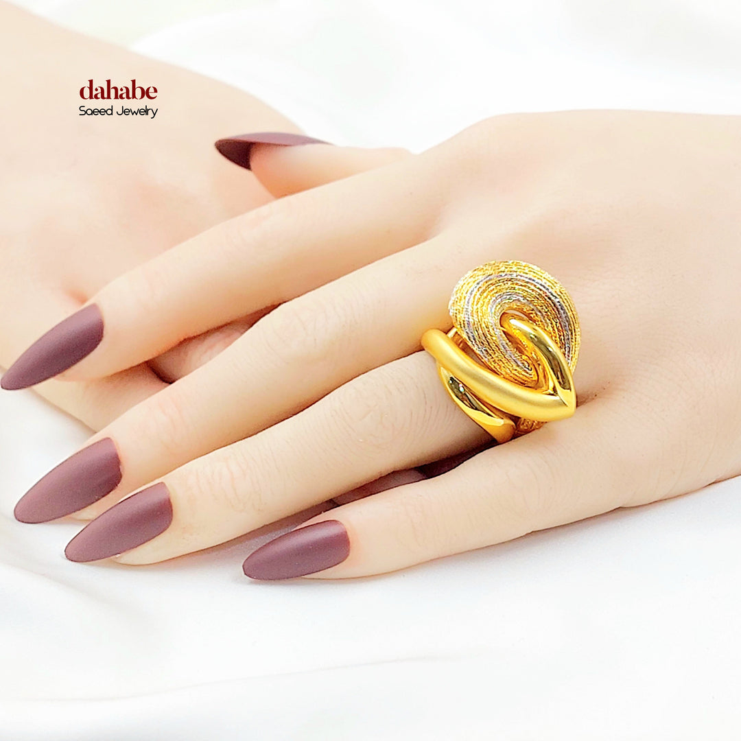 21K خاتم اكسترا-مجوهرات الشيخ سعيد-Saeed Jewelry 