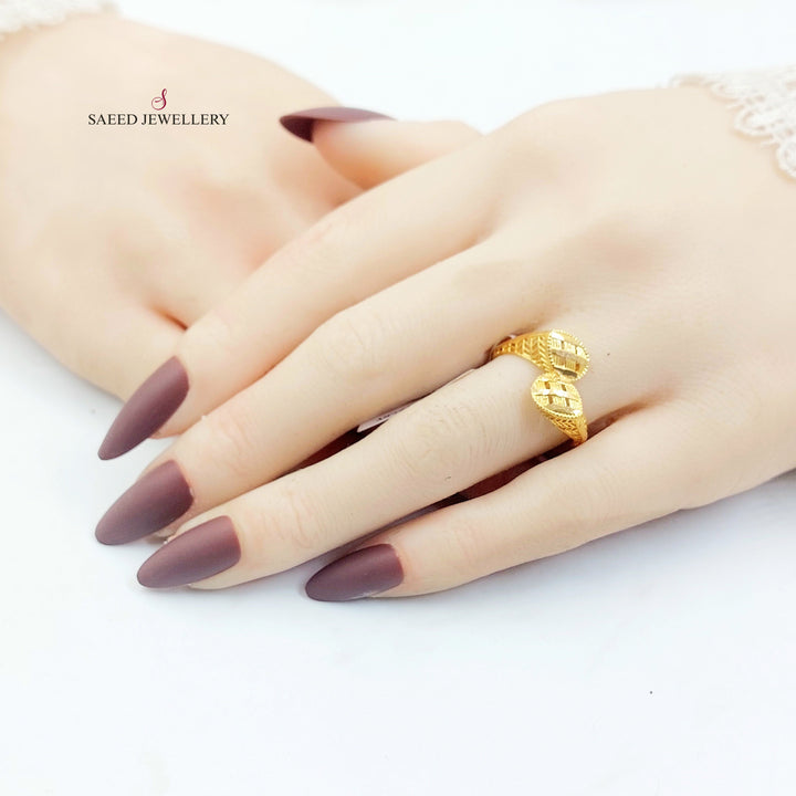 21K خاتم اكسترا-مجوهرات الشيخ سعيد-Saeed Jewelry 