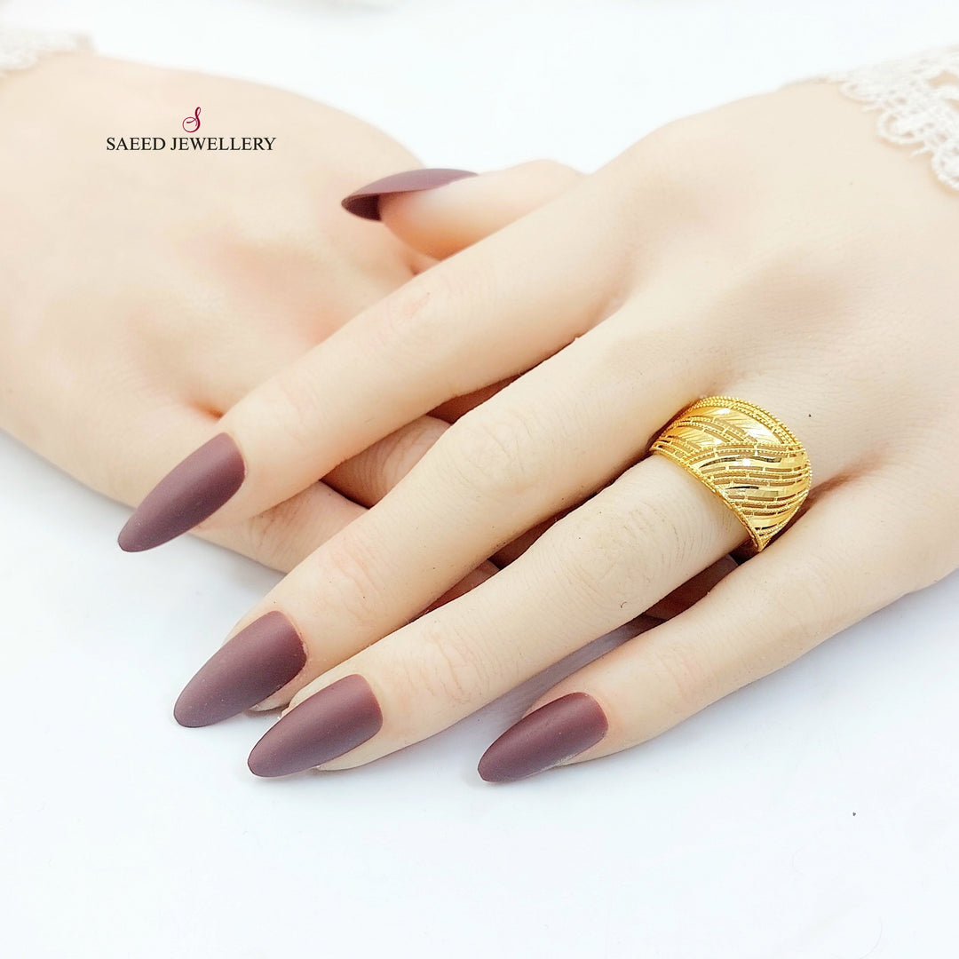 21K خاتم اكسترا-مجوهرات الشيخ سعيد-Saeed Jewelry 