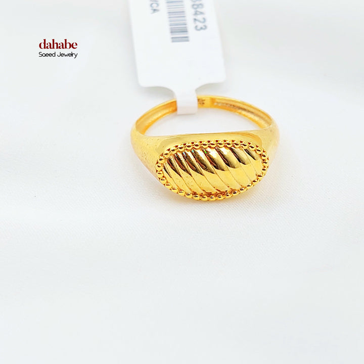 21K خاتم اكسترا-مجوهرات الشيخ سعيد-Saeed Jewelry 